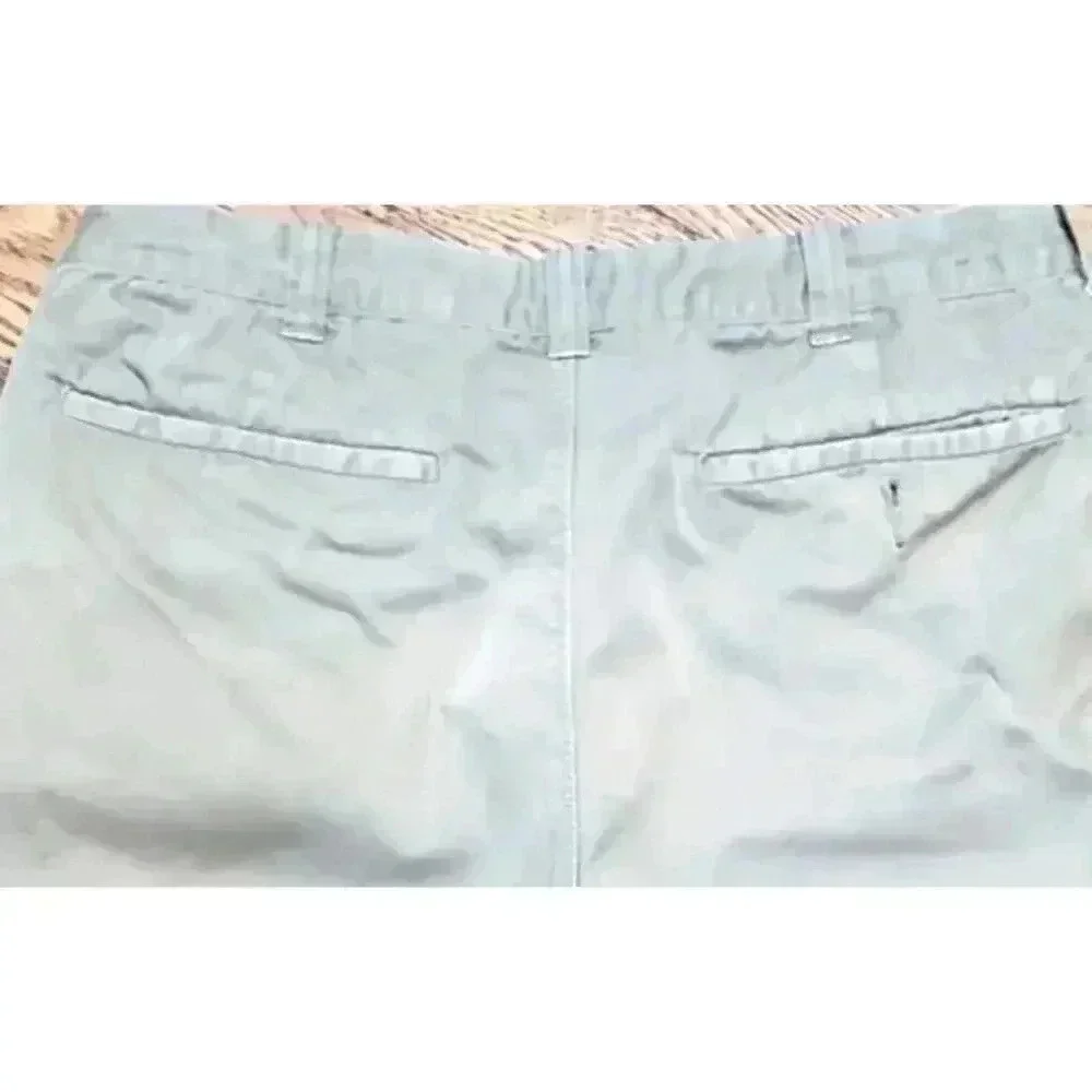J.Crew Chinco army green shorts 100% cotton twill mens size 30W 9in inseam